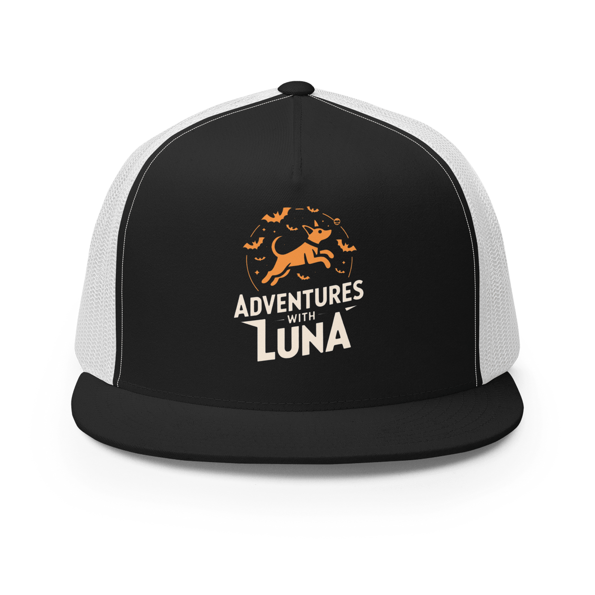 AWL Luna Flying with Bats Trucker Cap - Adventures With Luna