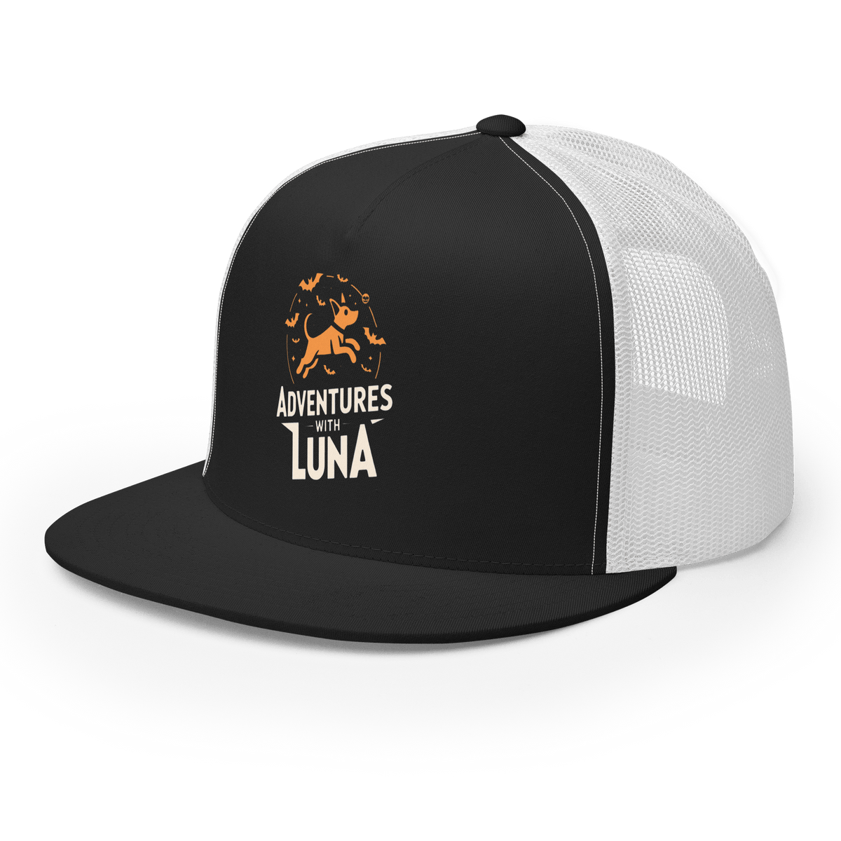 AWL Luna Flying with Bats Trucker Cap - Adventures With Luna