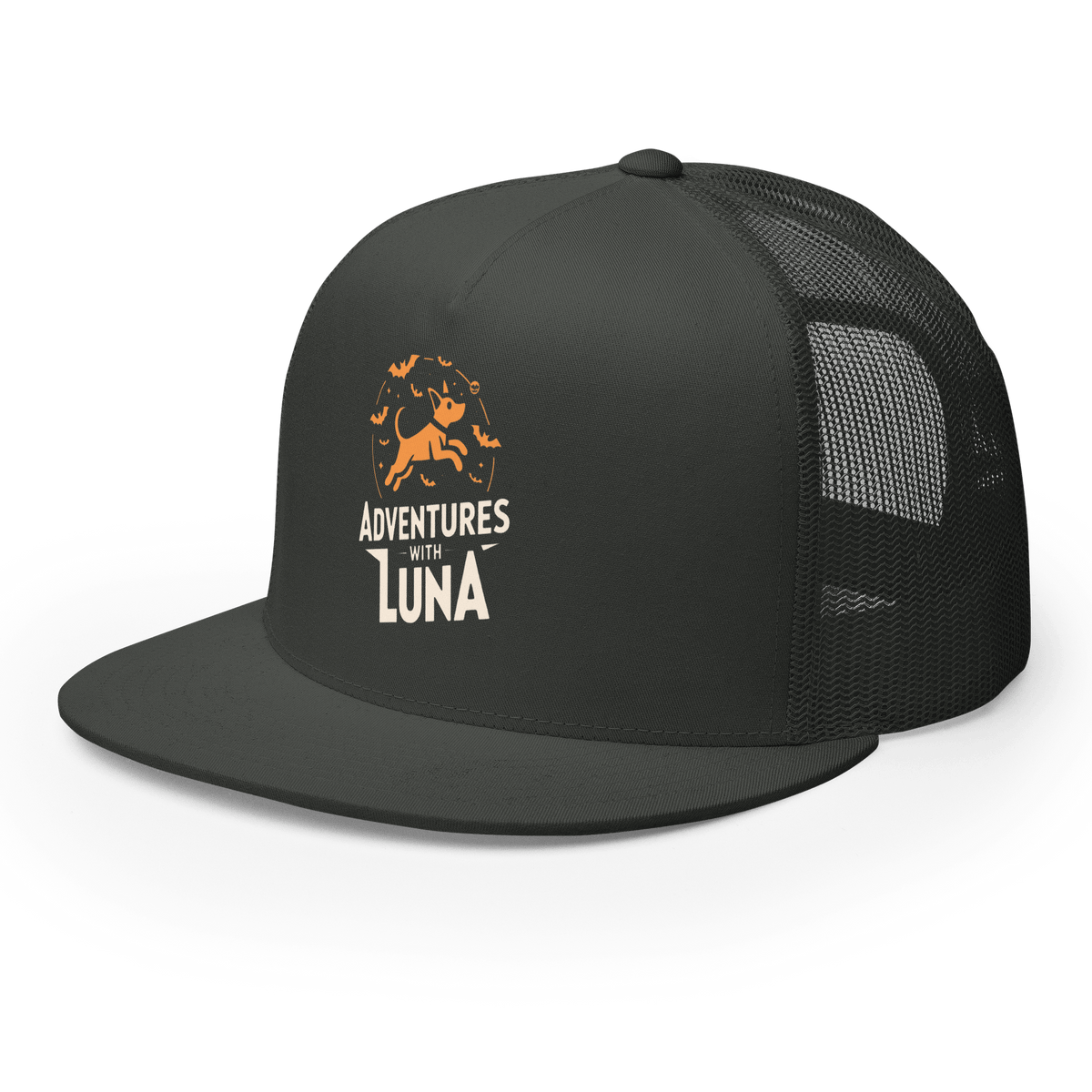 AWL Luna Flying with Bats Trucker Cap - Adventures With Luna