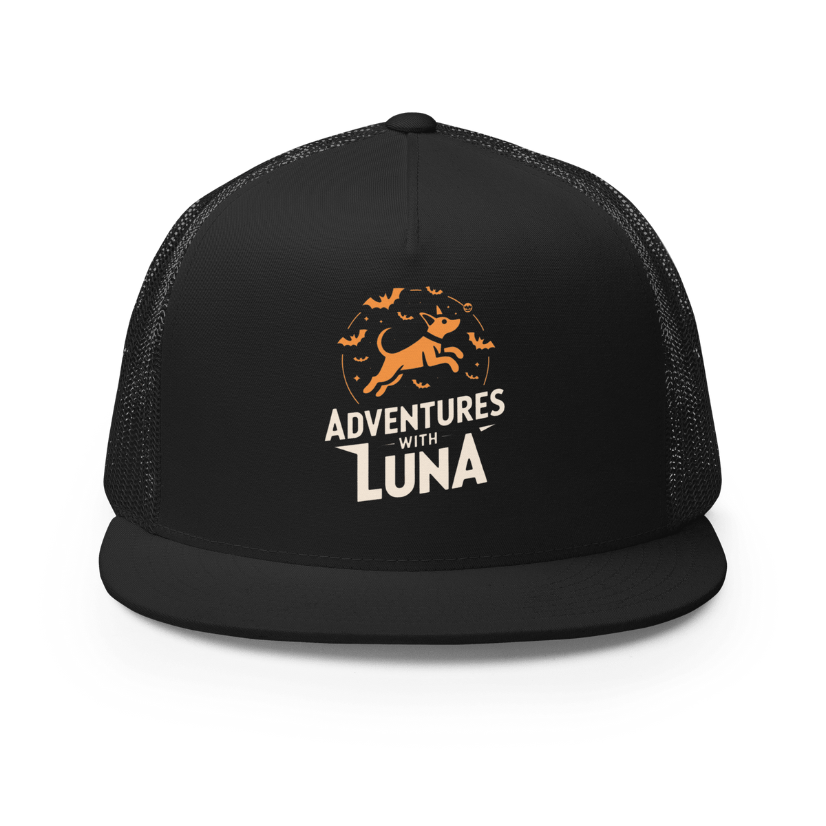 AWL Luna Flying with Bats Trucker Cap - Adventures With Luna