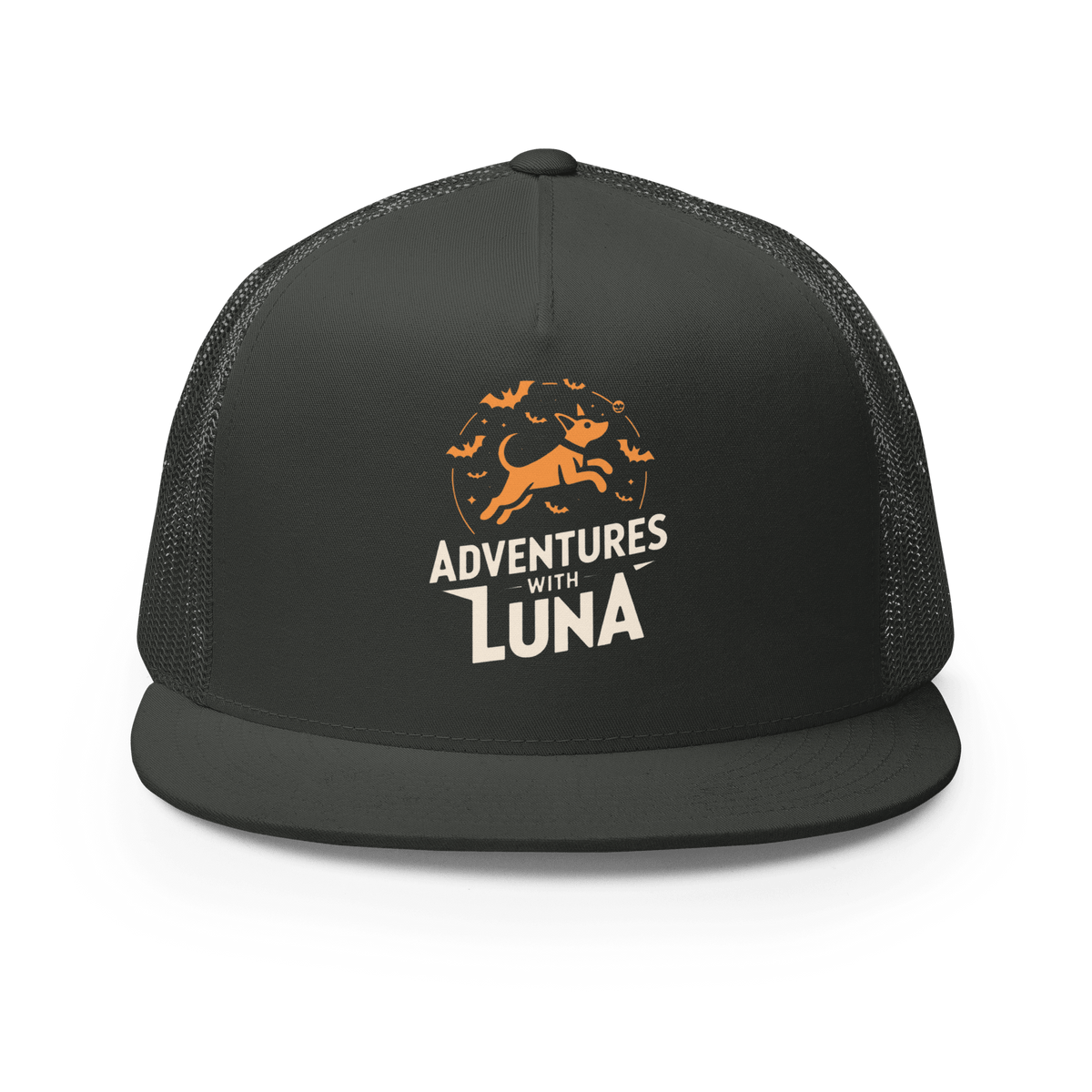AWL Luna Flying with Bats Trucker Cap - Adventures With Luna