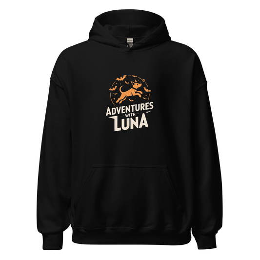 AWL Luna Flying with Bats Unisex Hoodie - Adventures With Luna