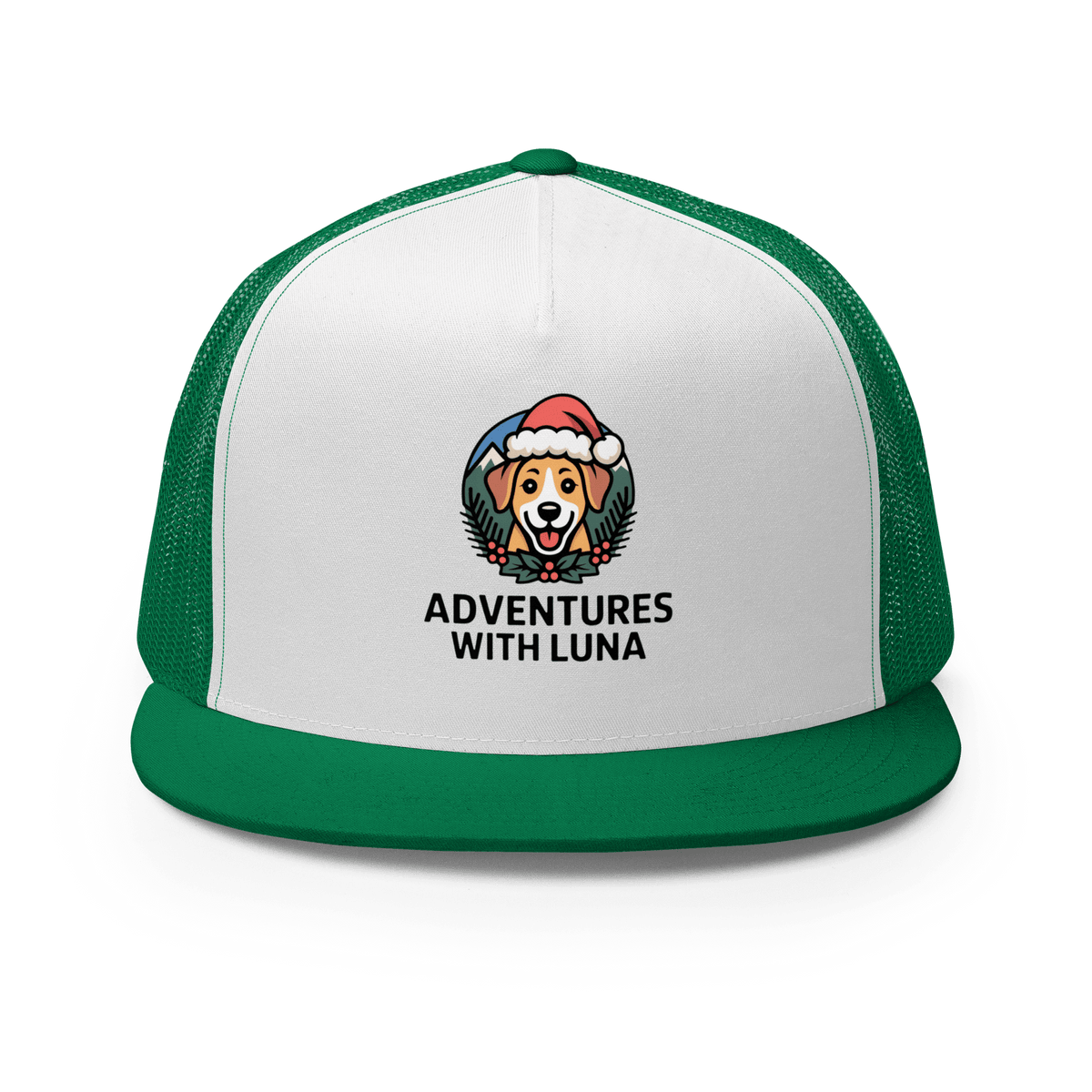 Festive Puppy Luna Trucker Cap - Adventures With Luna