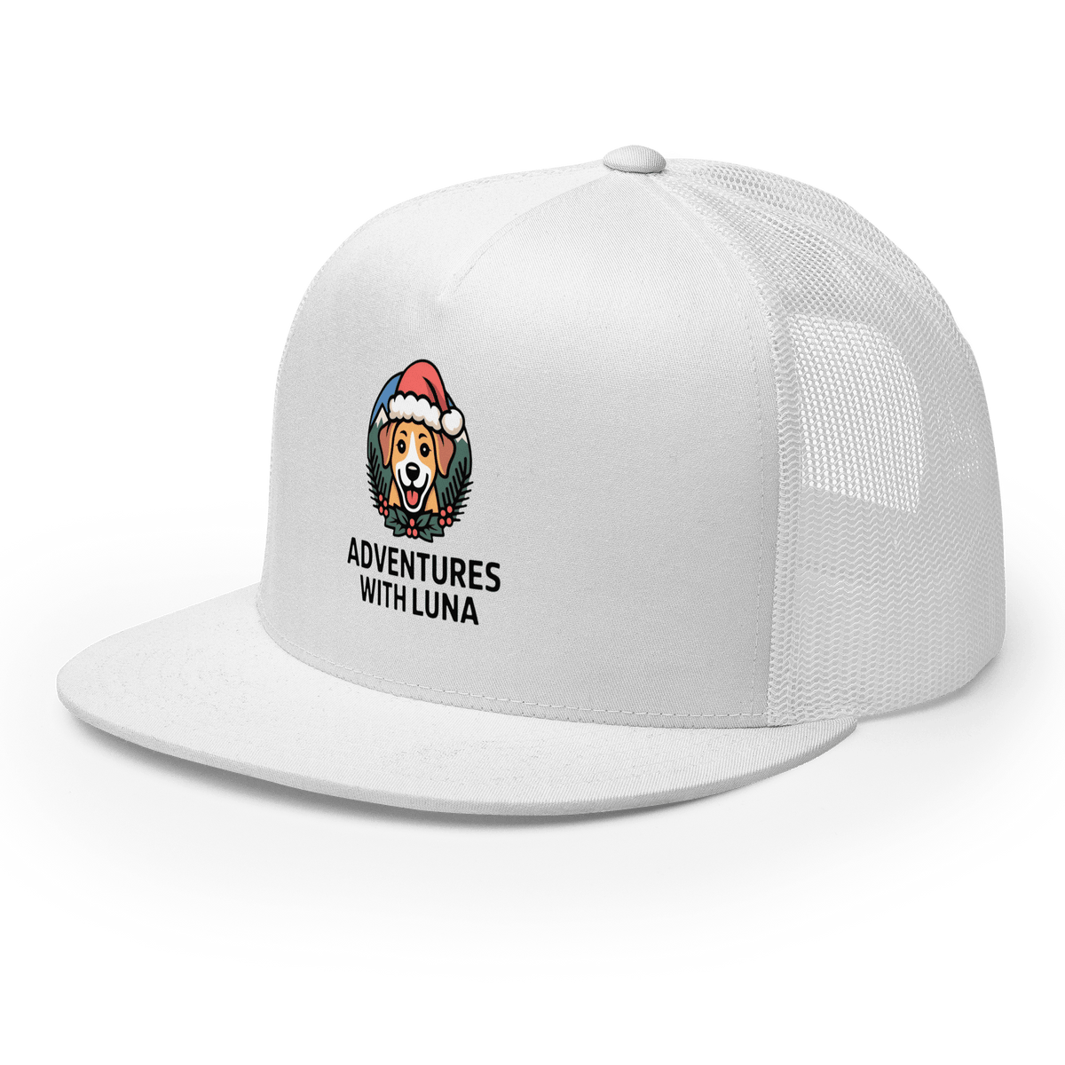 Festive Puppy Luna Trucker Cap - Adventures With Luna