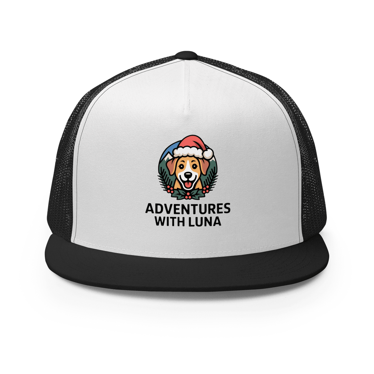Festive Puppy Luna Trucker Cap - Adventures With Luna