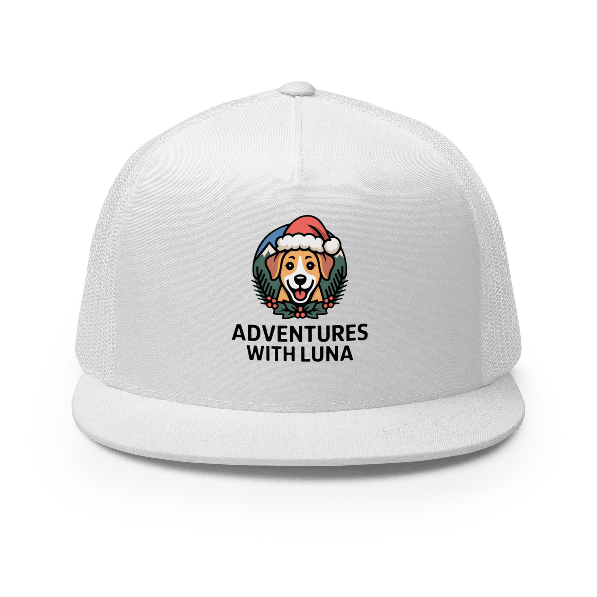 Festive Puppy Luna Trucker Cap - Adventures With Luna