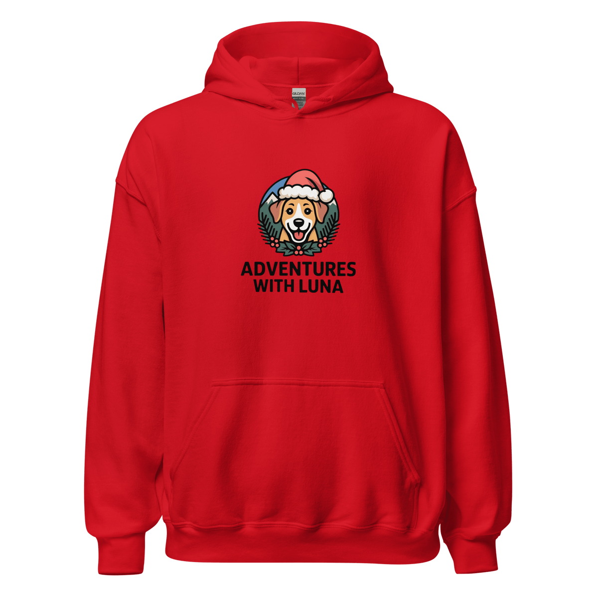 Festive Puppy Luna Unisex Hoodie - Adventures With Luna