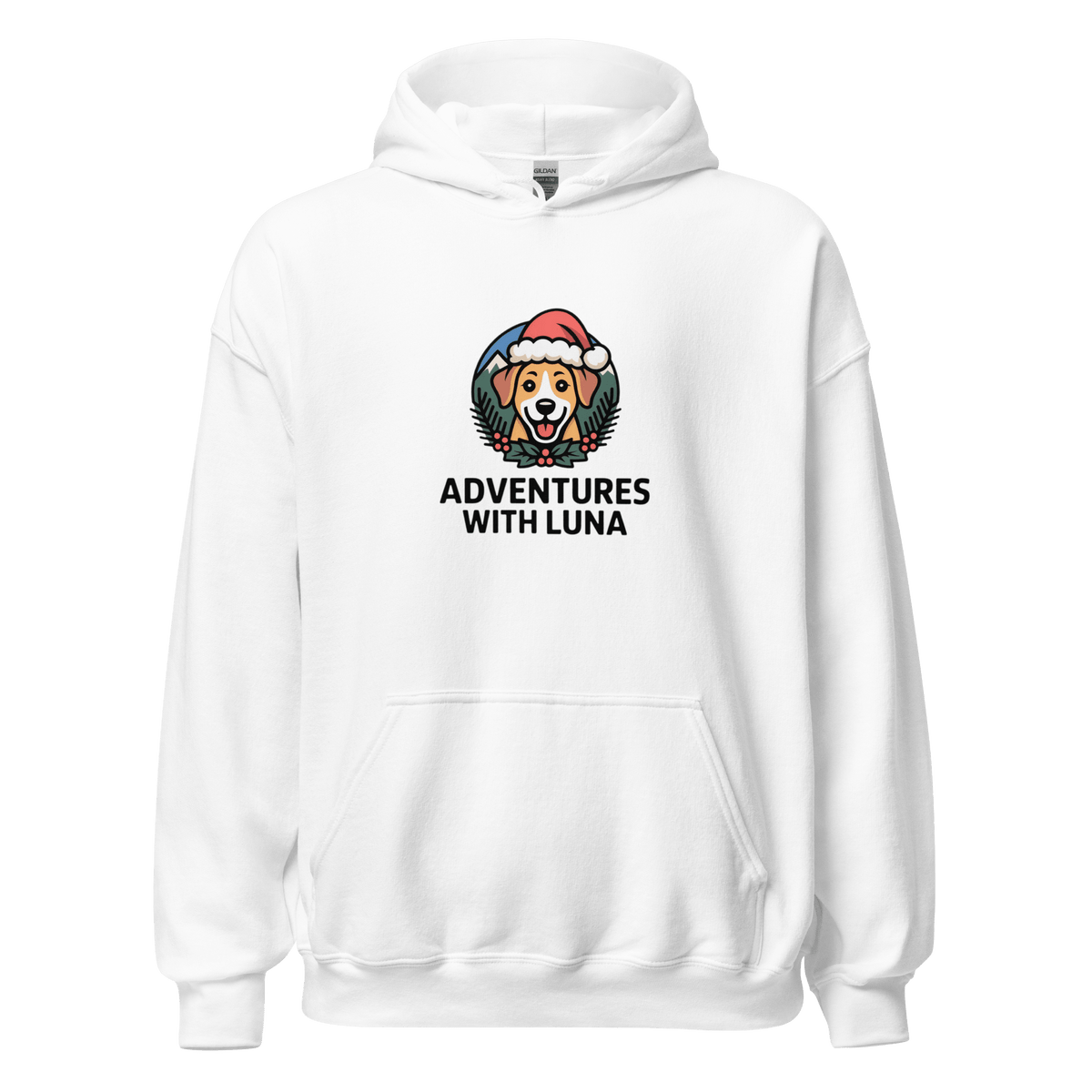 Festive Puppy Luna Unisex Hoodie - Adventures With Luna