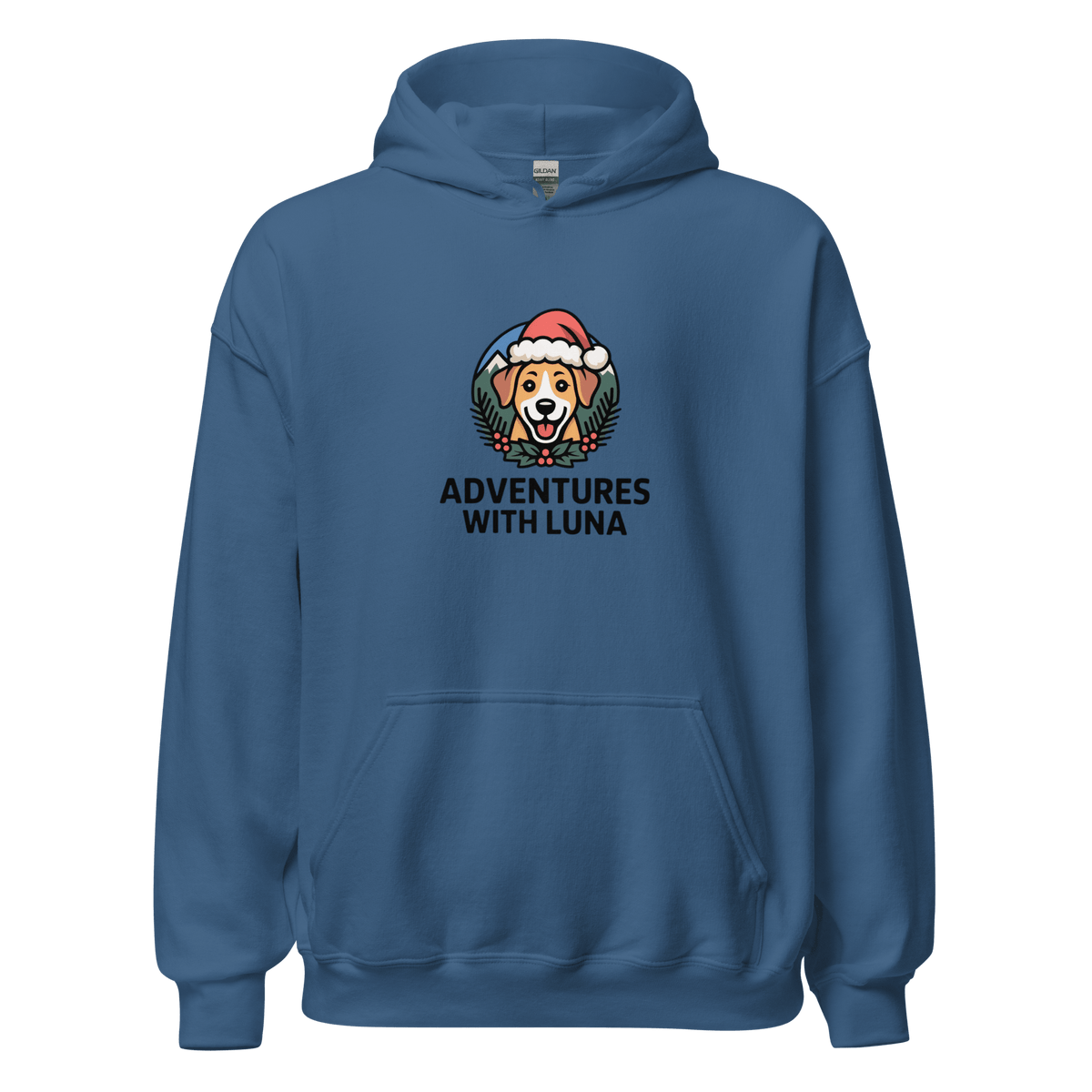 Festive Puppy Luna Unisex Hoodie - Adventures With Luna