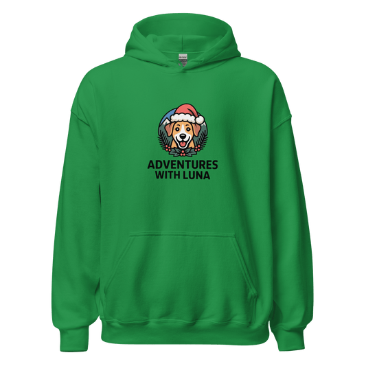 Festive Puppy Luna Unisex Hoodie - Adventures With Luna