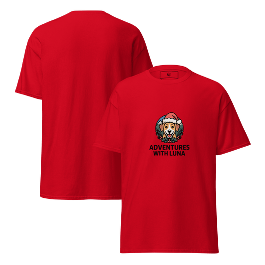 Festive Puppy Luna Unisex Tee - Adventures With Luna