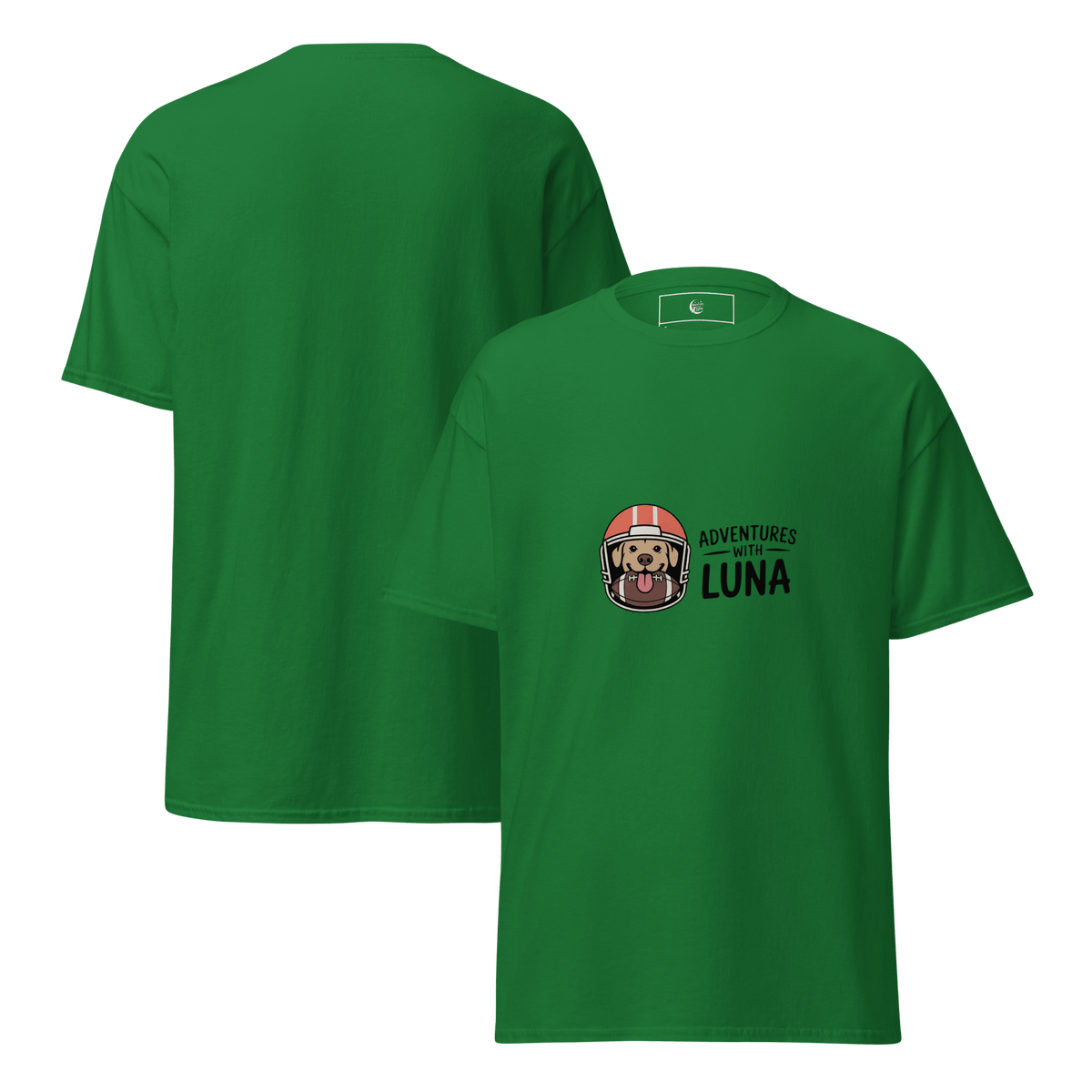 Luna in a Helmet Unisex Tee - Adventures With Luna