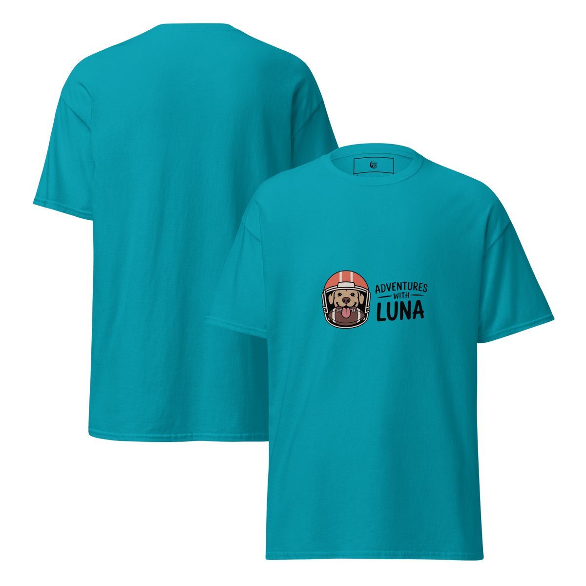 Luna in a Helmet Unisex Tee - Adventures With Luna