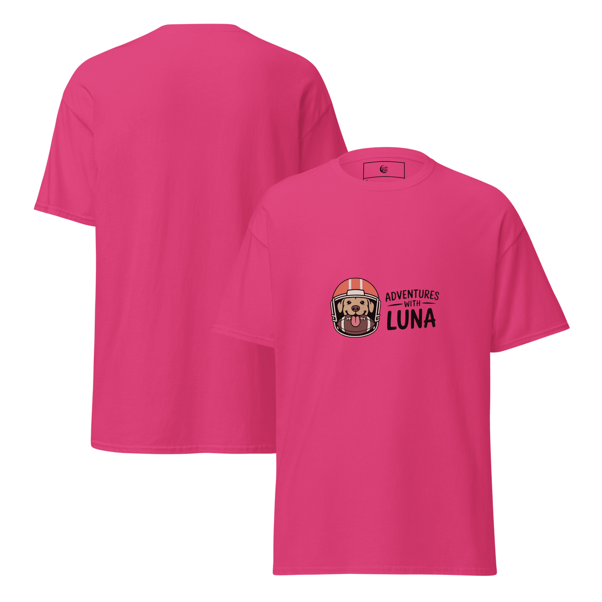 Luna in a Helmet Unisex Tee - Adventures With Luna