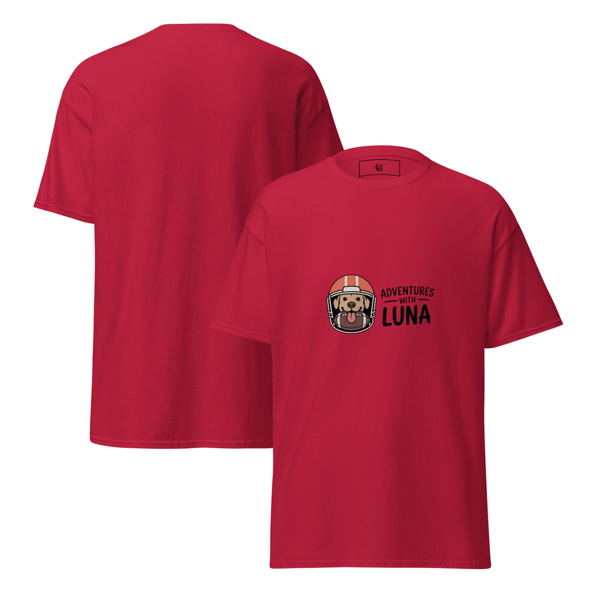 Luna in a Helmet Unisex Tee - Adventures With Luna
