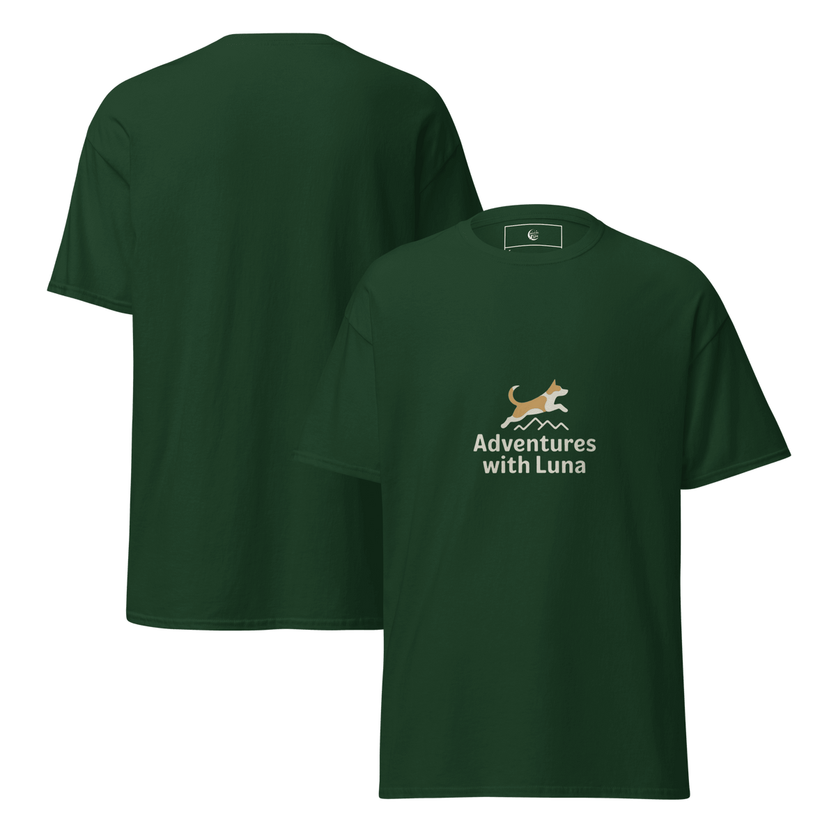 Luna on a Hike Unisex Tee - Adventures With Luna