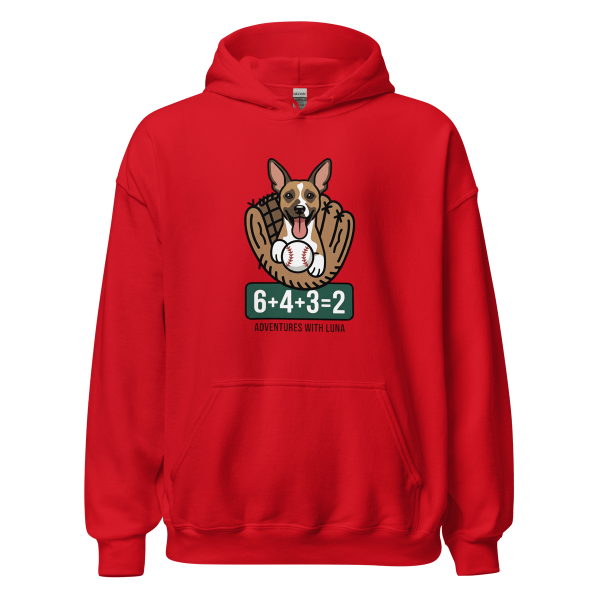 Luna's Baseball Math Unisex Hoodie - Adventures With Luna