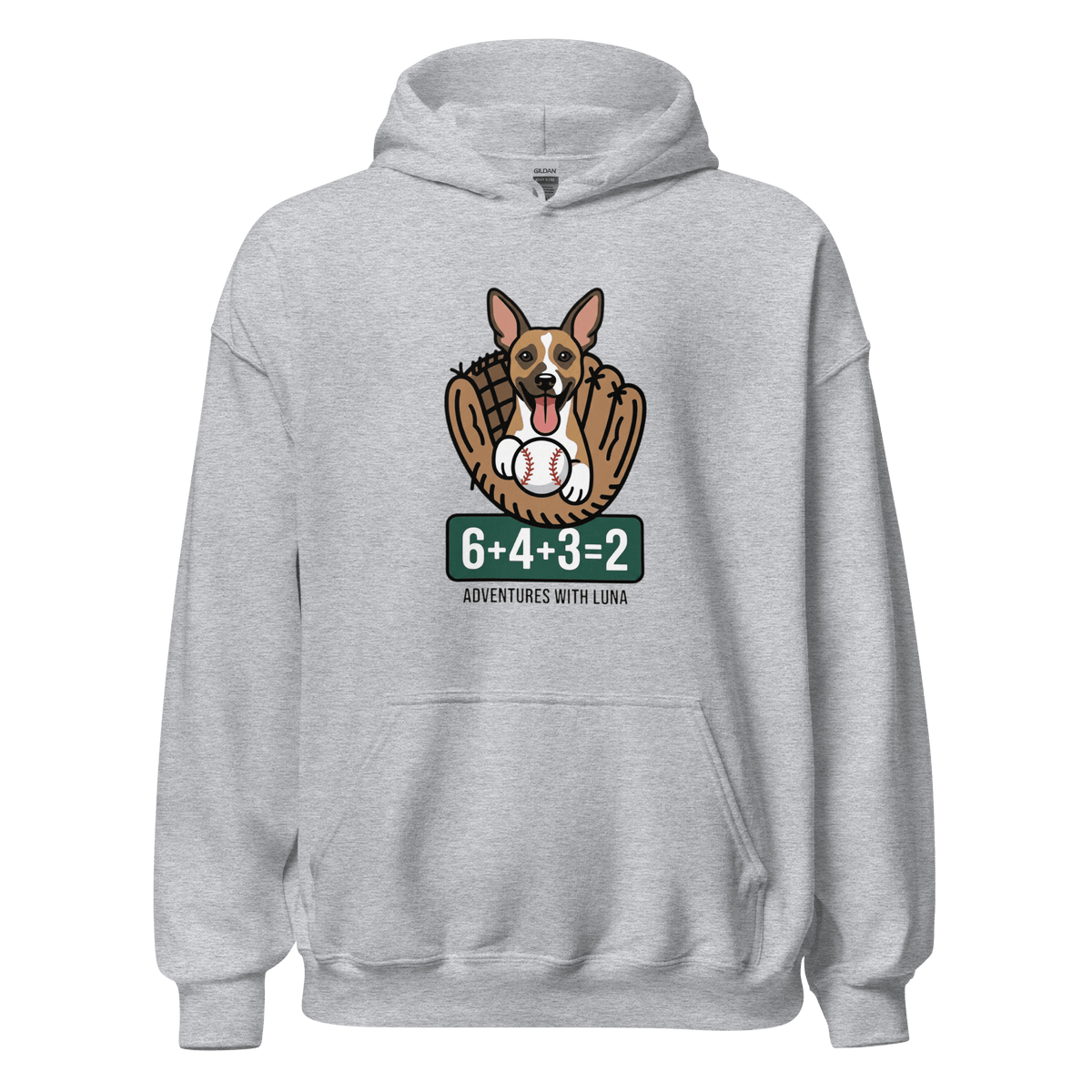 Luna's Baseball Math Unisex Hoodie - Adventures With Luna