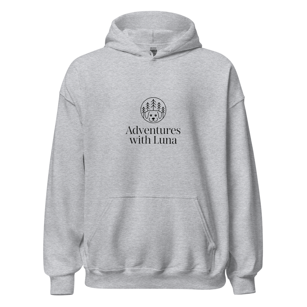 Minimalist Luna in the Trees Unisex Hoodie - Adventures With Luna