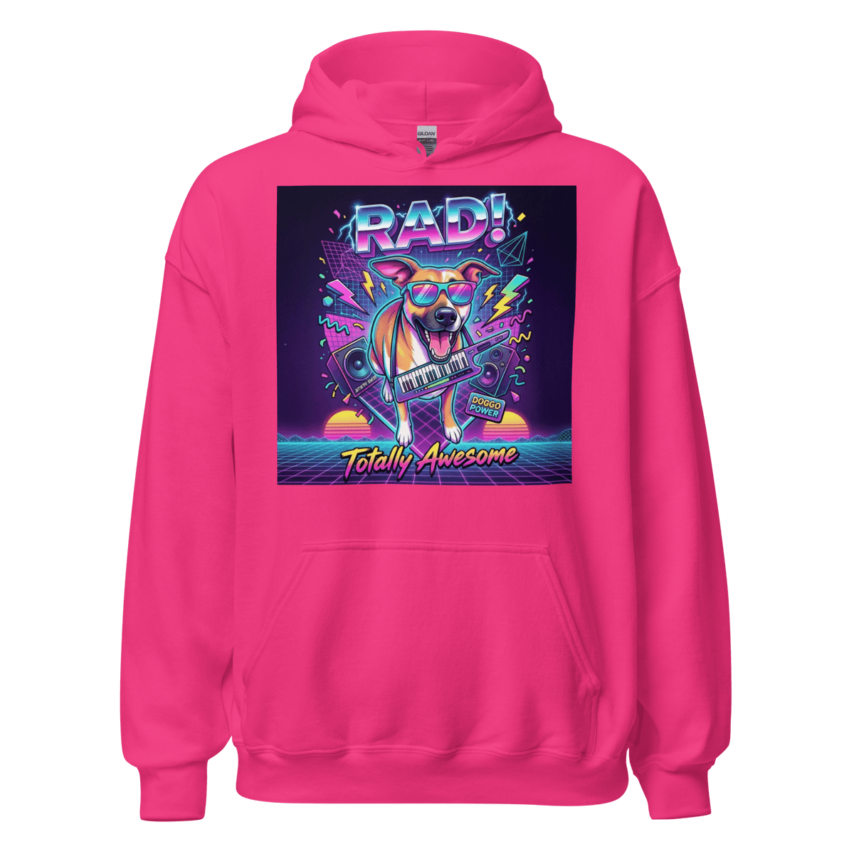 Rad! Retro 80s Luna Unisex Hoodie - Adventures With Luna