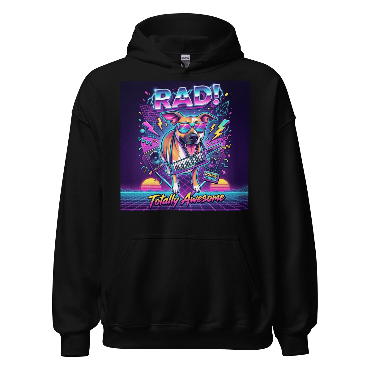 Rad! Retro 80s Luna Unisex Hoodie - Adventures With Luna