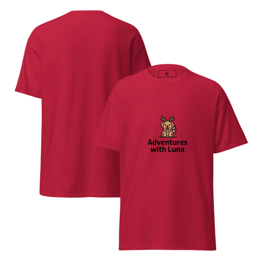Reindeer Puppy Luna Unisex Tee - Adventures With Luna