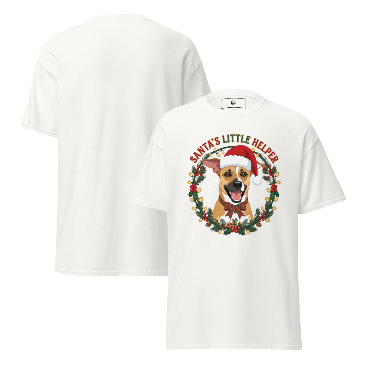 Santa's Little Helper Luna Unisex Tee - Adventures With Luna