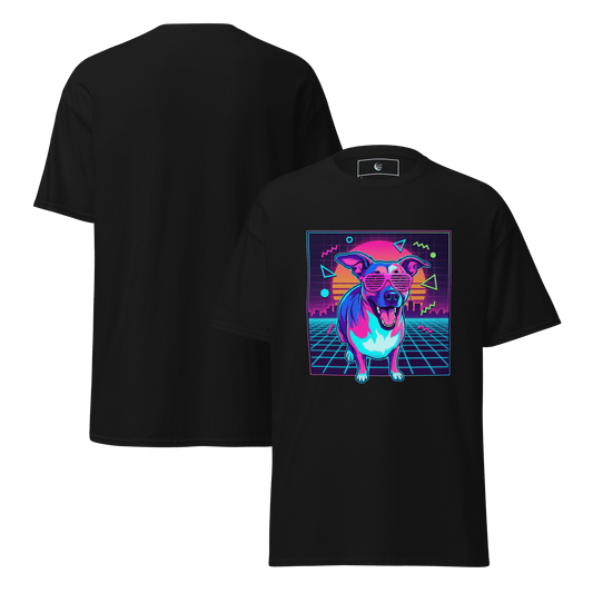 Synth Wave Retro 80s Dog Unisex Tee - Adventures With Luna