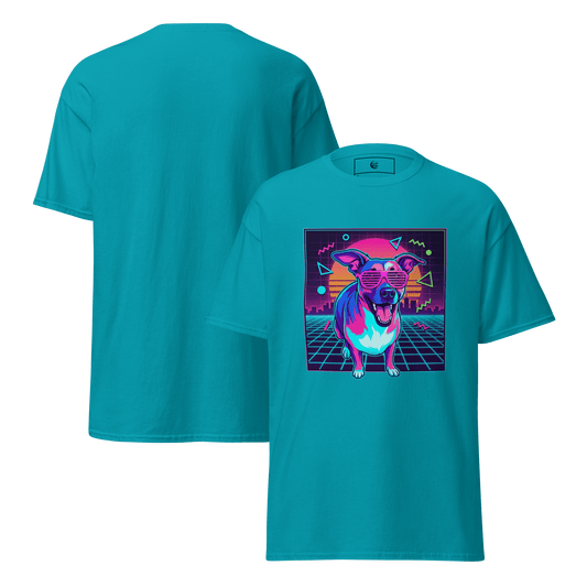 Synth Wave Retro 80s Dog Unisex Tee - Adventures With Luna