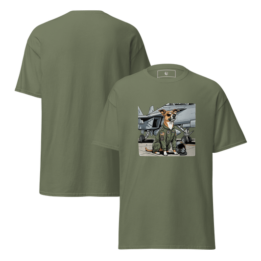 Top Dog Fighter Pilot Unisex Tee - Adventures With Luna