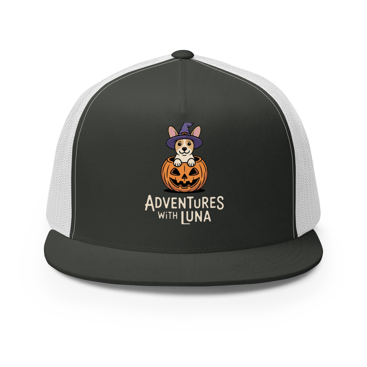 Trick or Treat Puppy Luna Trucker Cap - Adventures With Luna