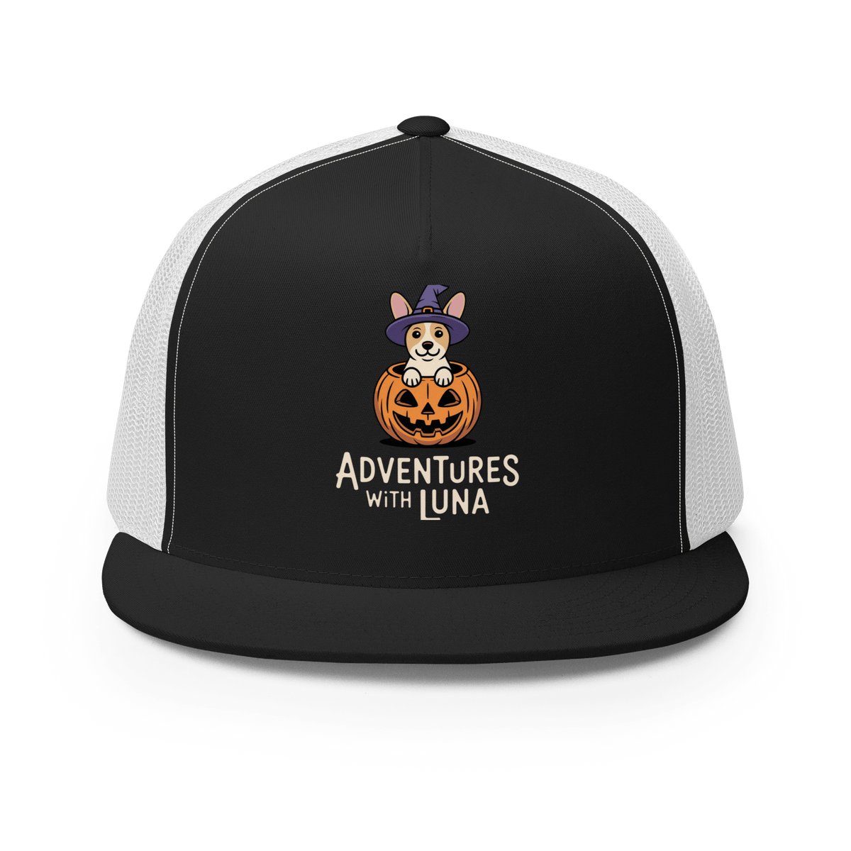 Trick or Treat Puppy Luna Trucker Cap - Adventures With Luna