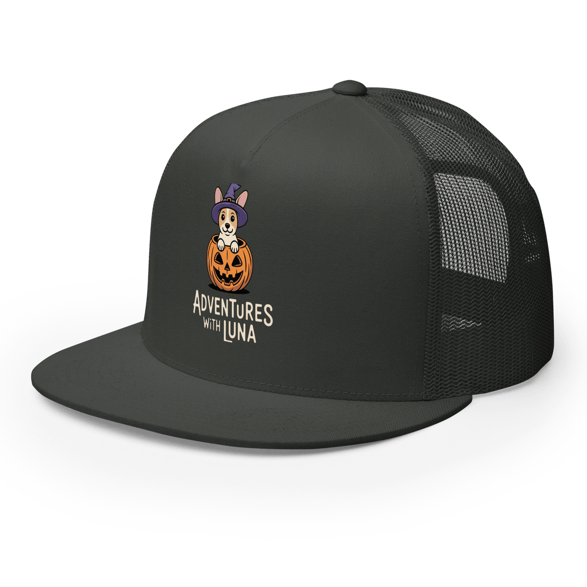 Trick or Treat Puppy Luna Trucker Cap - Adventures With Luna