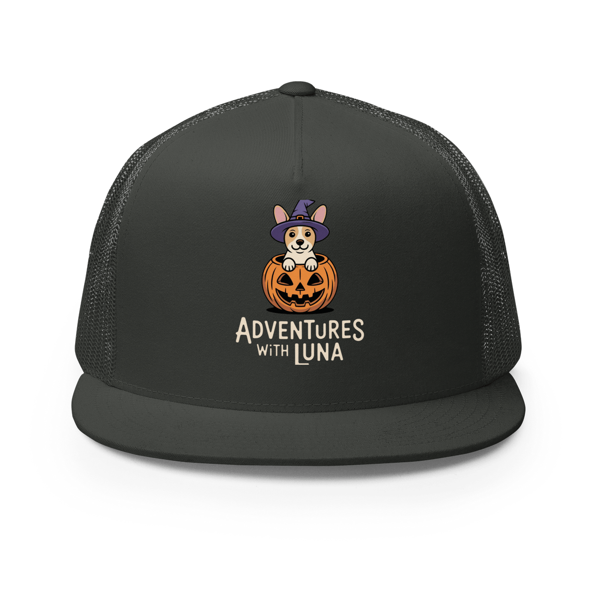 Trick or Treat Puppy Luna Trucker Cap - Adventures With Luna