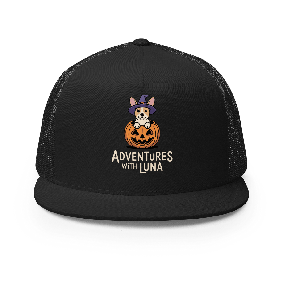 Trick or Treat Puppy Luna Trucker Cap - Adventures With Luna