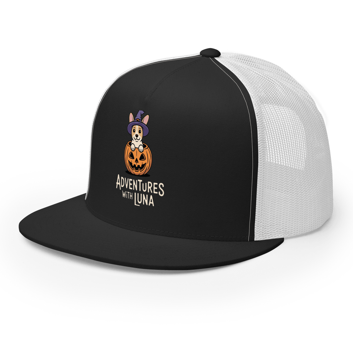 Trick or Treat Puppy Luna Trucker Cap - Adventures With Luna