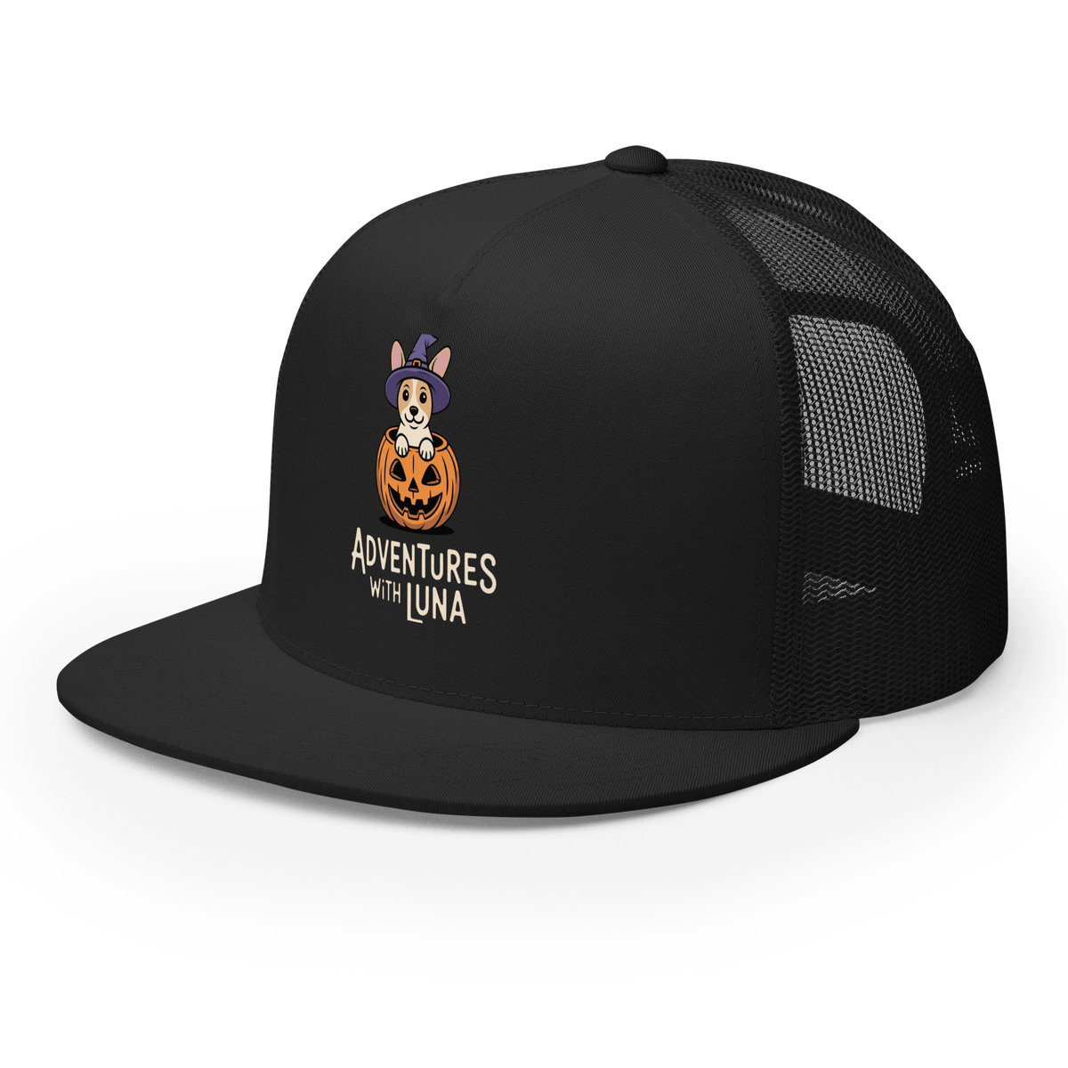 Trick or Treat Puppy Luna Trucker Cap - Adventures With Luna
