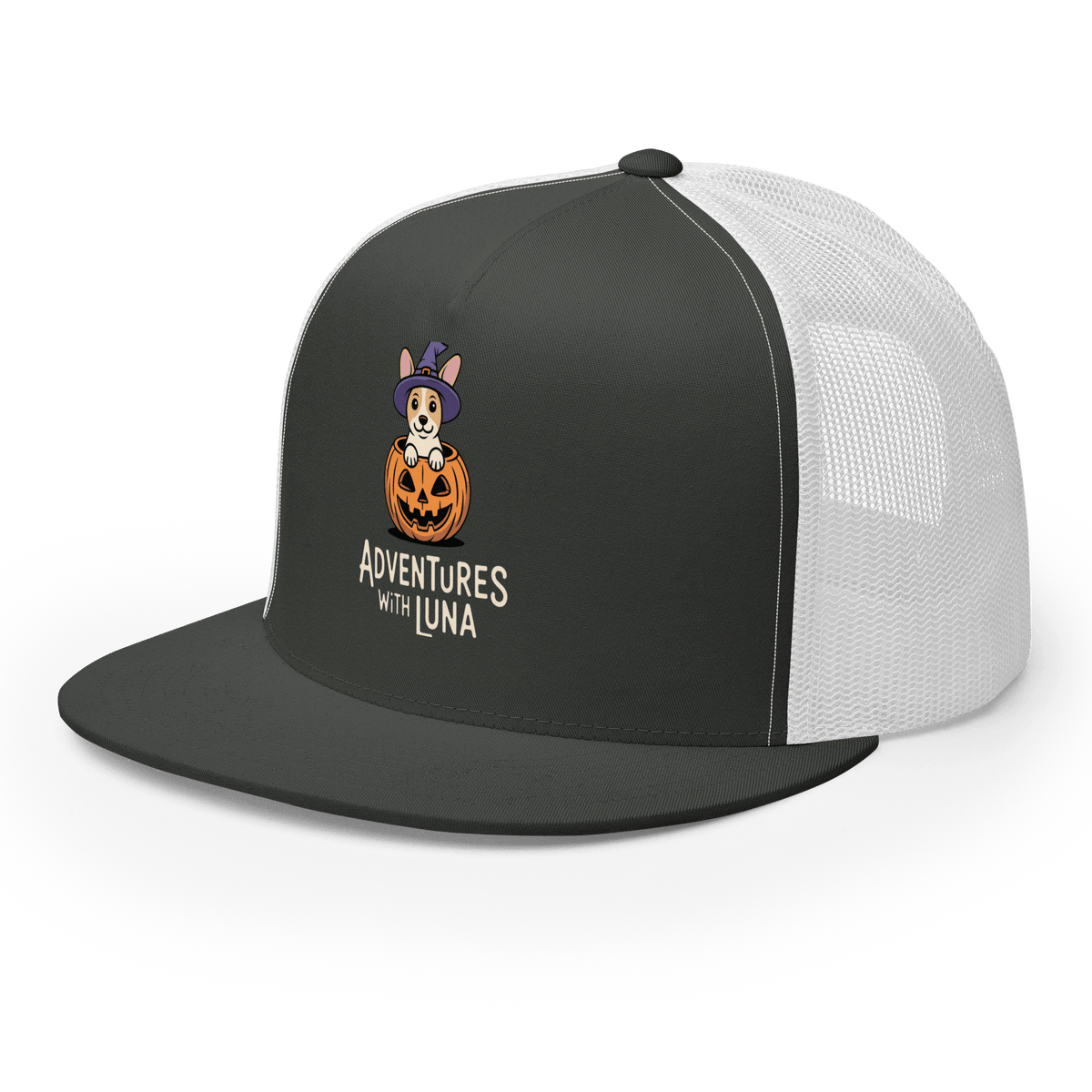 Trick or Treat Puppy Luna Trucker Cap - Adventures With Luna